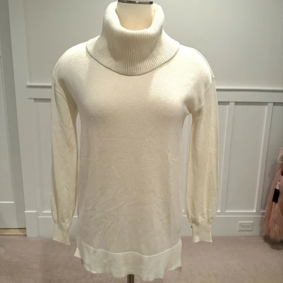 LOFT Sweaters Loft New Cowl Neck Tunic Sweater Ivory Size